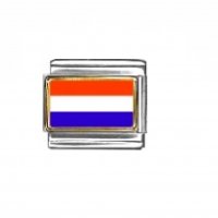 Flag - Netherlands photo enamel 9mm Italian charm