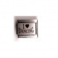 I love dancing - plain laser 9mm Italian charm