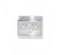 Silver coloured MUM Charm 9mm Italian charm