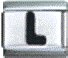 Letter L black - 9mm Italian charm