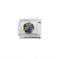 World travel 9mm Italian charm fits classic bracelets
