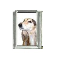 Dog charm - Saluki 5 - 9mm Italian charm