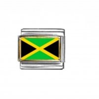 Flag - Jamaica photo enamel 9mm Italian charm