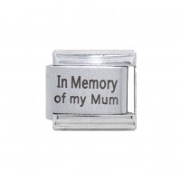 In memory of my Mum (b) - plain laser 9mm Italian charm