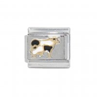 Cow - enamel 9mm Italian charm