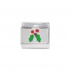 Holly - Christmas - enamel 9mm Italian charm
