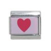 Pink heart laser - 9mm Italian Charm
