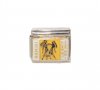 Gemini enamel charm sparkly (22/5-21/6) 9mm Italian charm
