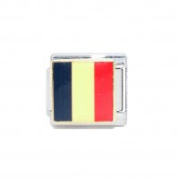 Flag - Belgium (c) enamel 9mm Italian charm