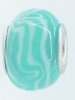 EB300 - Turquoise and white swirl bead