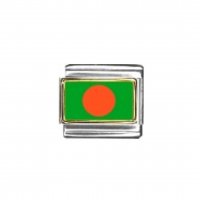 Flag - Bangladesh photo enamel 9mm Italian charm