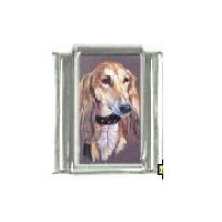 Dog charm - Saluki 4 - 9mm Italian charm