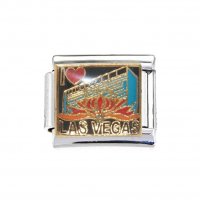 I Love Las Vegas hotel - 9mm enamel Italian Charm