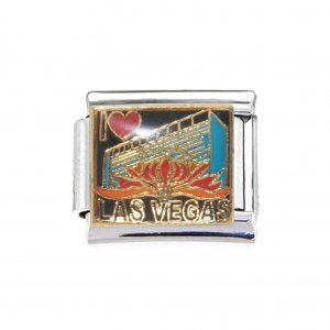 I Love Las Vegas hotel - 9mm enamel Italian Charm