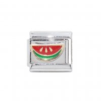 Watermelon (b) - 9mm enamel Italian charm