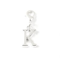 Letter K - Clip on charm fits Thomas Sabo style bracelets