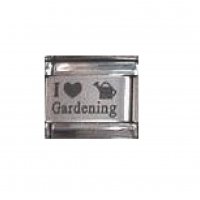 I love gardening - plain laser - 9mm Italian charm