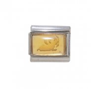 Capricorn photo charm (22/12-20/1) 9mm Italian charm