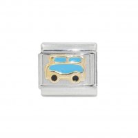 Blue Bus - Enamel Italian Charm