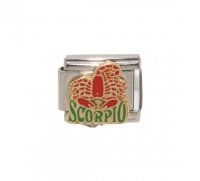 Scorpio Word enamel (24/10-22/11) 9mm Italian charm