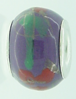 EB211 - Purple bead with red and green