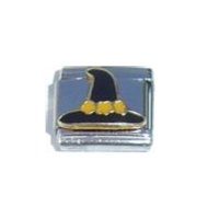 Witche's hat - black and orange 9mm Italian Charm