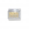 Comb goldtone - Hairdresser - 9mm Italian charm