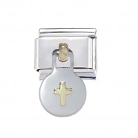 Dangle cross new dangle 9mm Italian charm fits classic bracelets