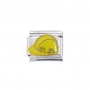 Builder's hat/hard hat - enamel 9mm Italian charm