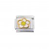 White Day Lily - 9mm enamel Italian charm