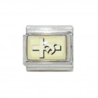 Cross with dove - 9mm photo Italian charm