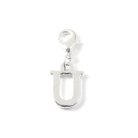 Letter U - Clip on charm fits Thomas Sabo style bracelets