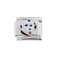 Dalmation dog - enamel 9mm Italian charm