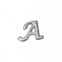 Silvertone flat letter A - floating memory locket charm