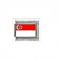 Flag - Singapore photo 9mm Italian charm
