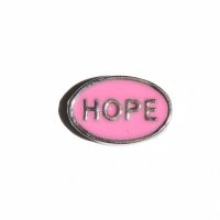 Hope pink oval 8mm floating locket charm