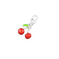 Red cherries Clip on Charm - fits Thomas Sabo bracelet