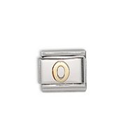 Gold number 0 - 9mm Italian charm