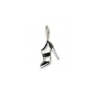 Black Strappy shoe - Clip on charm fits Thomas Sabo