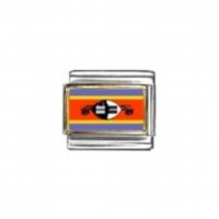 Flag - Swaziland photo enamel 9mm Italian charm