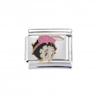 Betty Boop - pink bunny ears 9mm classic Italian Charm