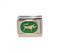 Taurus Green Oval enamel (21/4-21/5) 9mm Italian charm