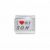 I love my son - red heart laser (a) - 9mm Italian Charm