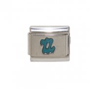 Aquarius symbol (21/1-19/2) 9mm Italian charm
