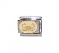 Cancer White Oval - Italian charm (22/6-23/7) 9mm Italian charm