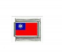 Flag - Burma photo 9mm Italian charm