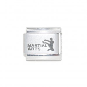 Sterling SIlver Martial Arts Karate Kick DC Charm Necklace