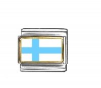 Flag - Finland photo enamel 9mm Italian charm