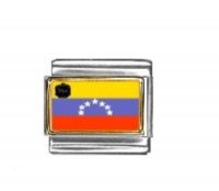 Flag - Venezuela photo enamel 9mm Italian charm