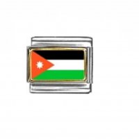 Flag - Jordan photo enamel 9mm Italian charm